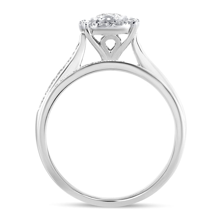 Timeless 14K White Gold Lab Diamond Bridal Ring (0.45ct)