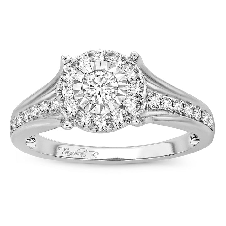 Brilliant 14k White Gold Lab Diamond Engagement Ring (0.62CT)