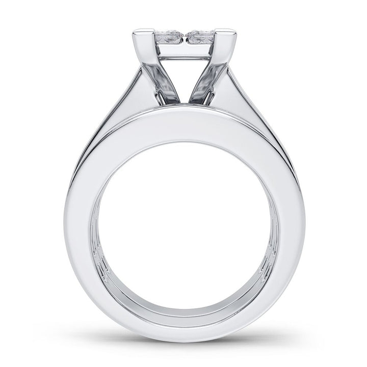 14k White Gold 3.02CT Lab Diamond Bridal Ring