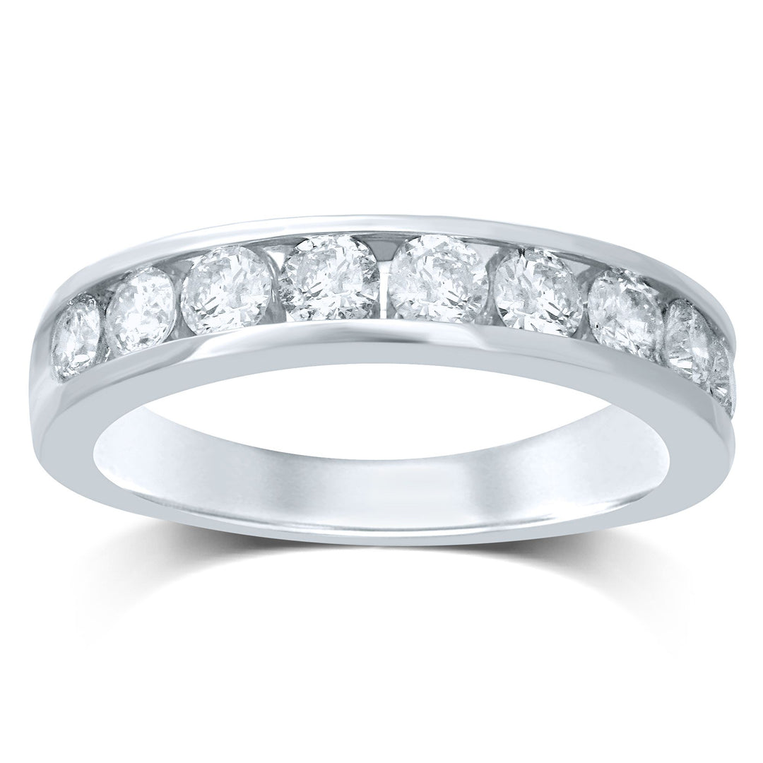 14K 0.27CT Diamond Band (9 Diamond Stones)