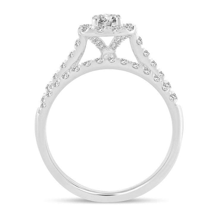 Timeless 10k White Gold 1CT Lab Diamond Engagement Ring