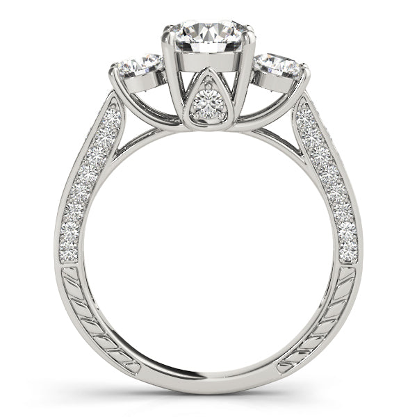 ENGAGEMENT RINGS 3 STONE ROUND