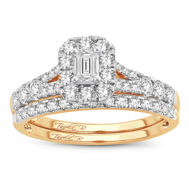 14K Yellow Gold 1CT Lab Diamond Womens Bridal Ring
