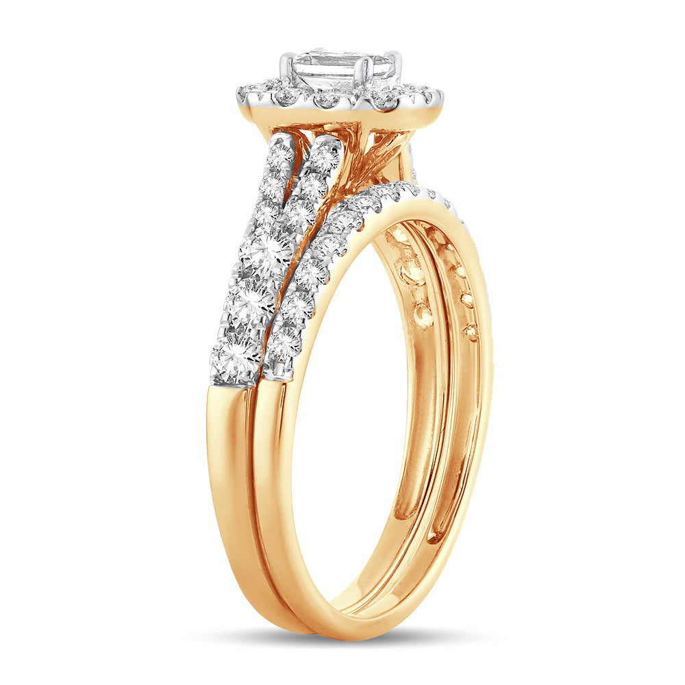 14K Yellow Gold 1CT Lab Diamond Womens Bridal Ring