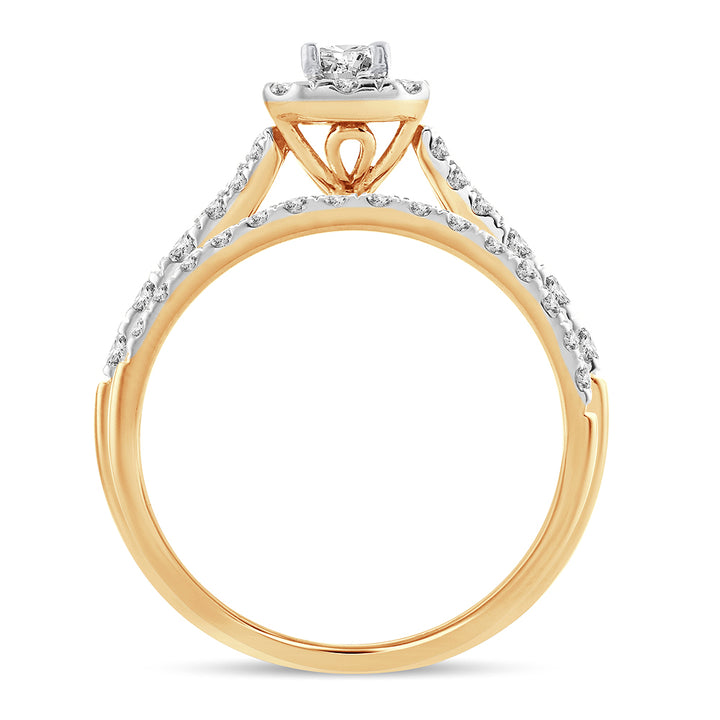 14K Yellow Gold 1CT Lab Diamond Womens Bridal Ring