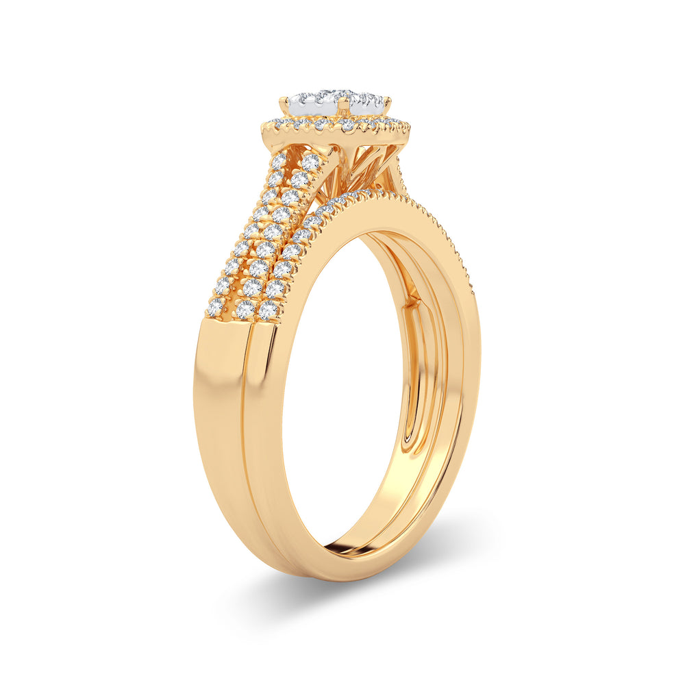 14K Yellow Gold Lab Diamond Womens Bridal Ring (0.38CT)
