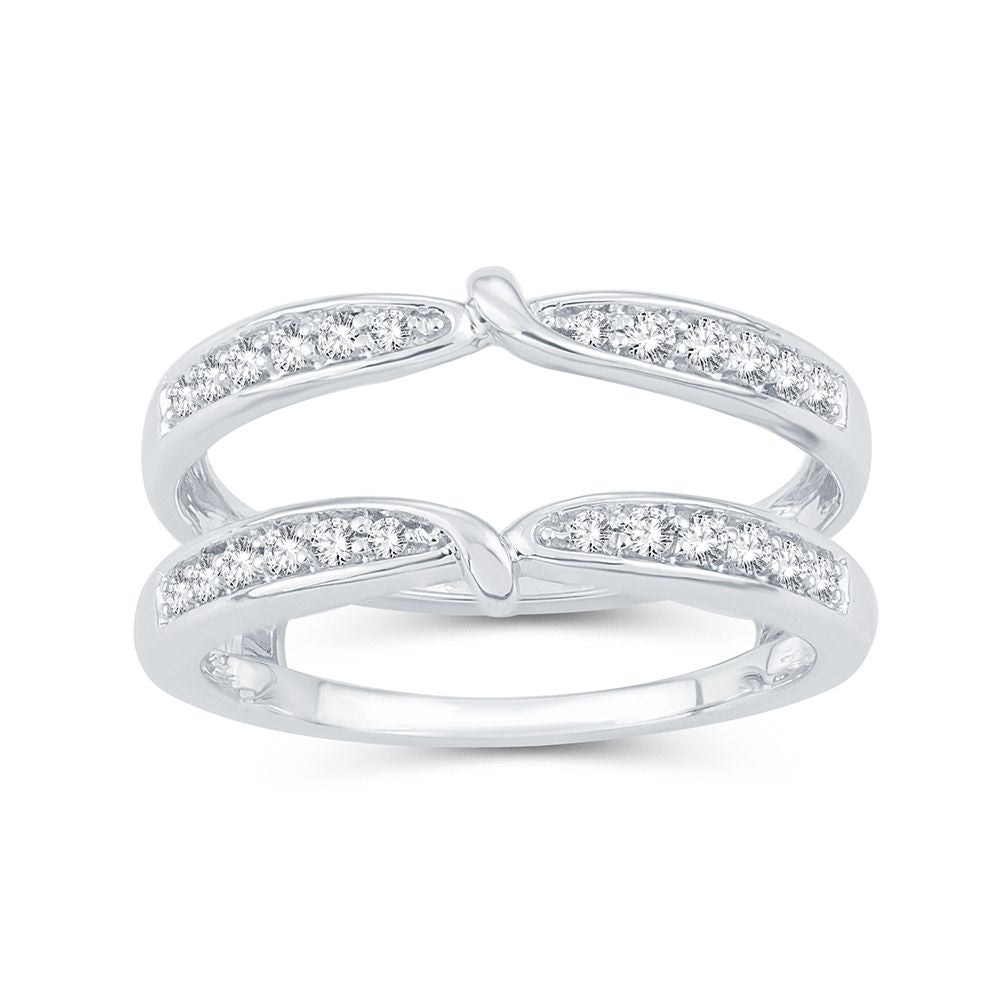 14k White Gold Lab Diamond Ring Guard Enhancer 0.25CT