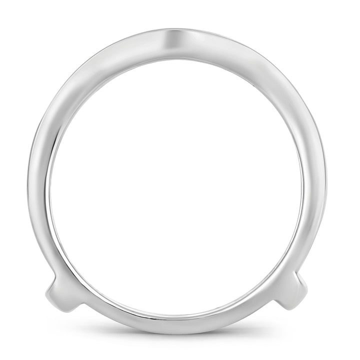 14k White Gold Lab Diamond Ring Guard Enhancer