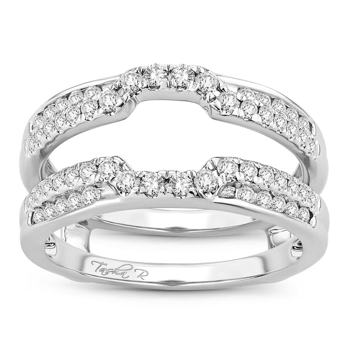 14K White Gold Lab Diamond Ring Guard Enhancer
