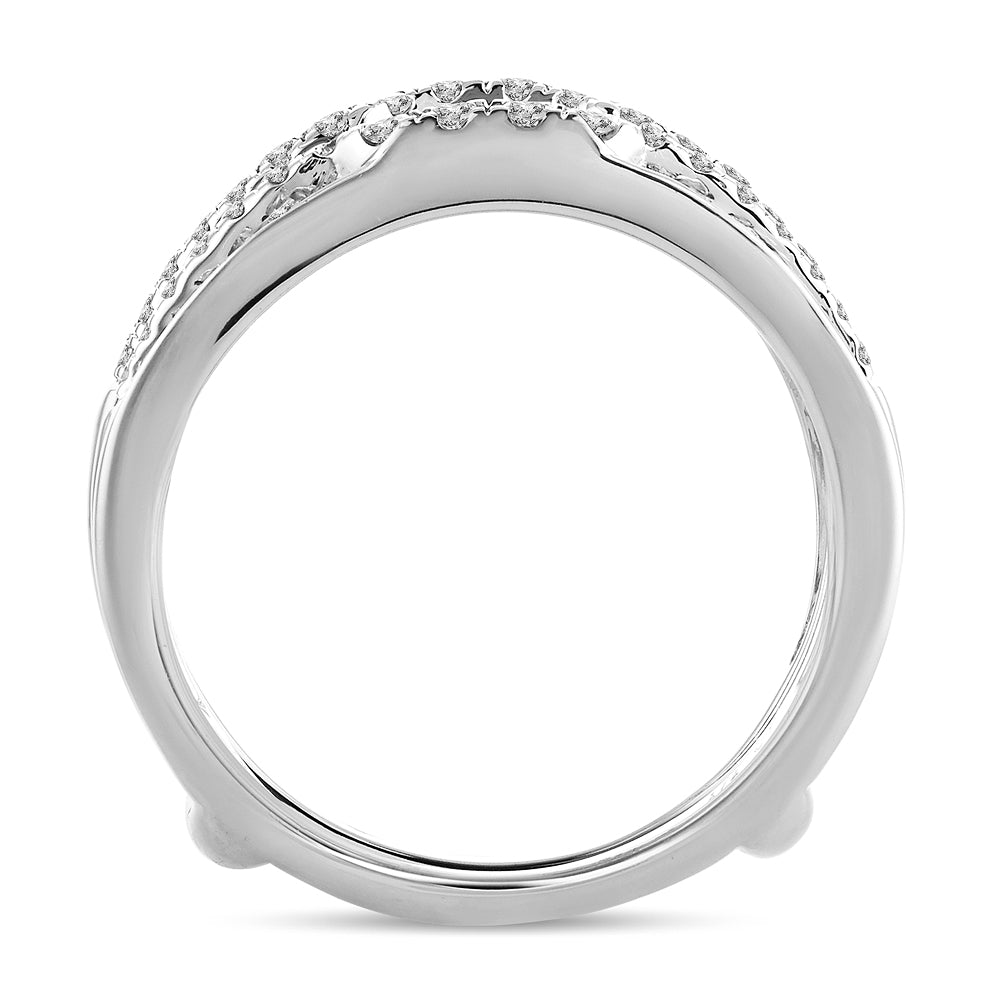 14K White Gold Lab Diamond Ring Guard Enhancer