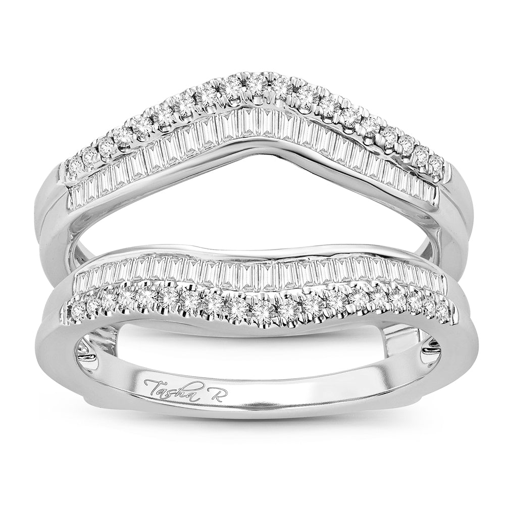14K White Gold Lab Diamond Ring Guard Enhancer