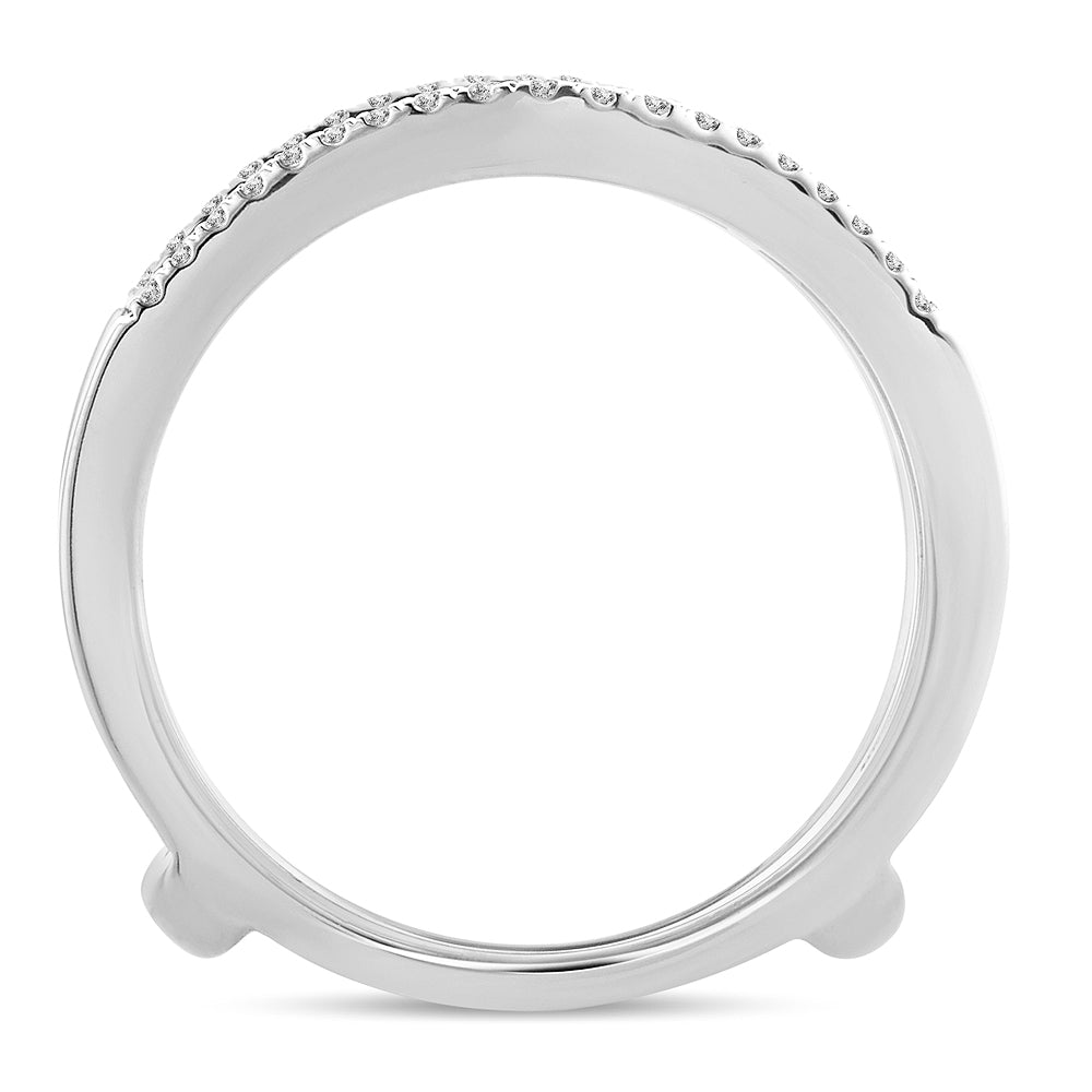 14K White Gold Lab Diamond Ring Guard Enhancer