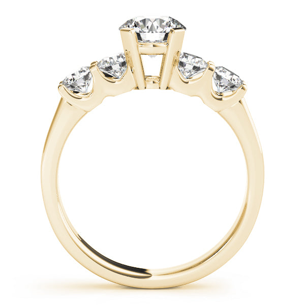 14K Yellow Gold 1.24ctw Round Diamond Engagement Ring