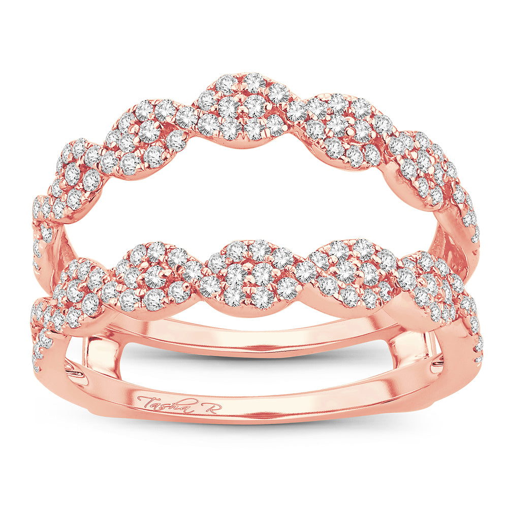 14k Rose Gold Lab Diamond Ring Guard Enhancer