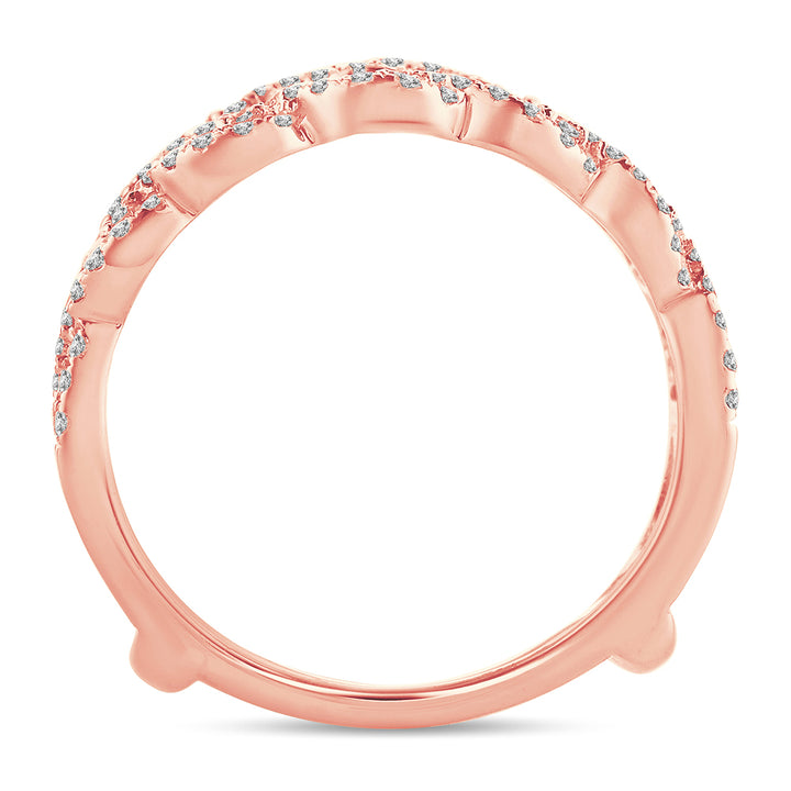 14k Rose Gold Lab Diamond Ring Guard Enhancer