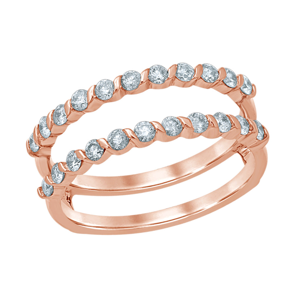 14K White Gold 0.50CT Lab Diamond Ring Guard Enhancer