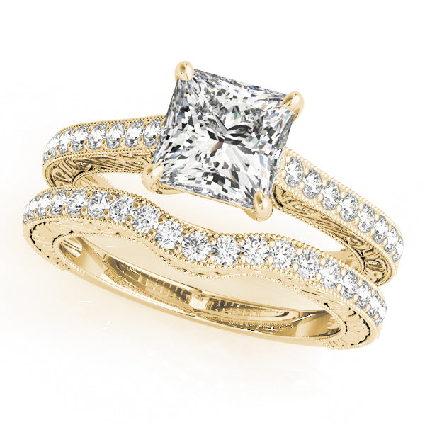 18K Yellow Gold Diamond Engagement Ring | 0.5 ctw