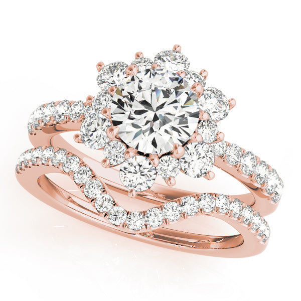 14K Rose Gold 1.87 ctw Round Diamond Engagement Ring