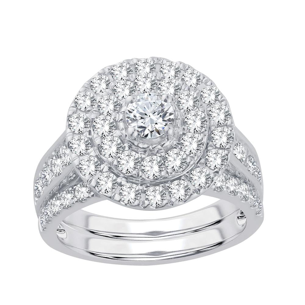 Timeless 14K White Gold 1.98CT Lab Diamond Ring