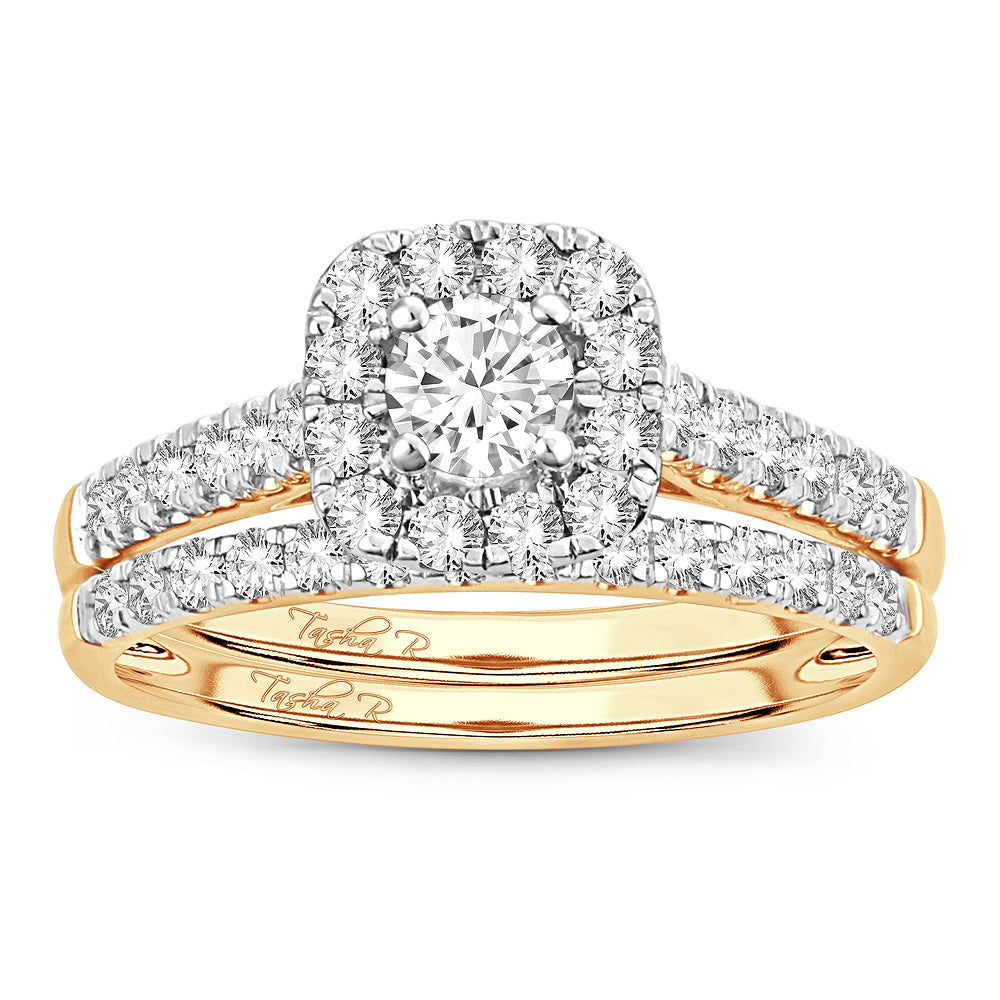 10K 1.00CT DIAMOND BRIDAL RING