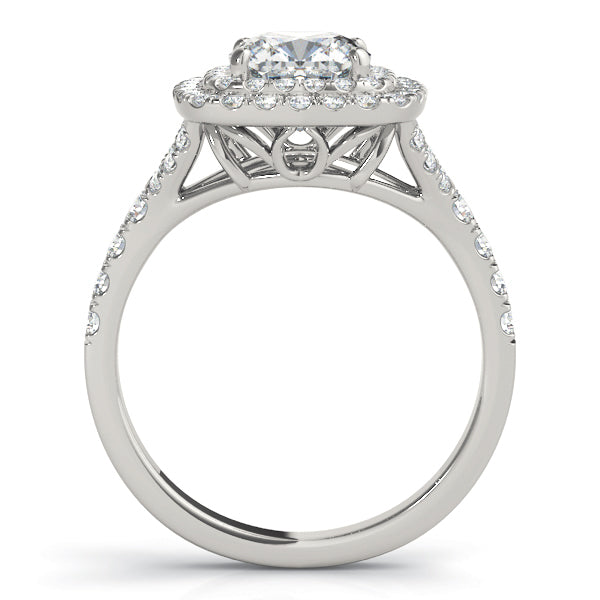 CUSHION HALO ENGAGEMENT RING