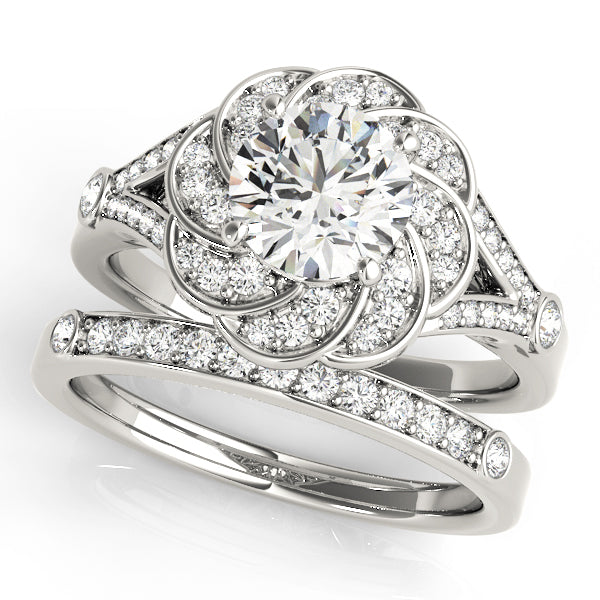 Halo Diamond Engagement Ring