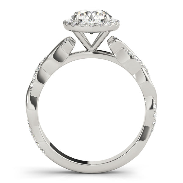 Round Diamond Halo Engagement Ring