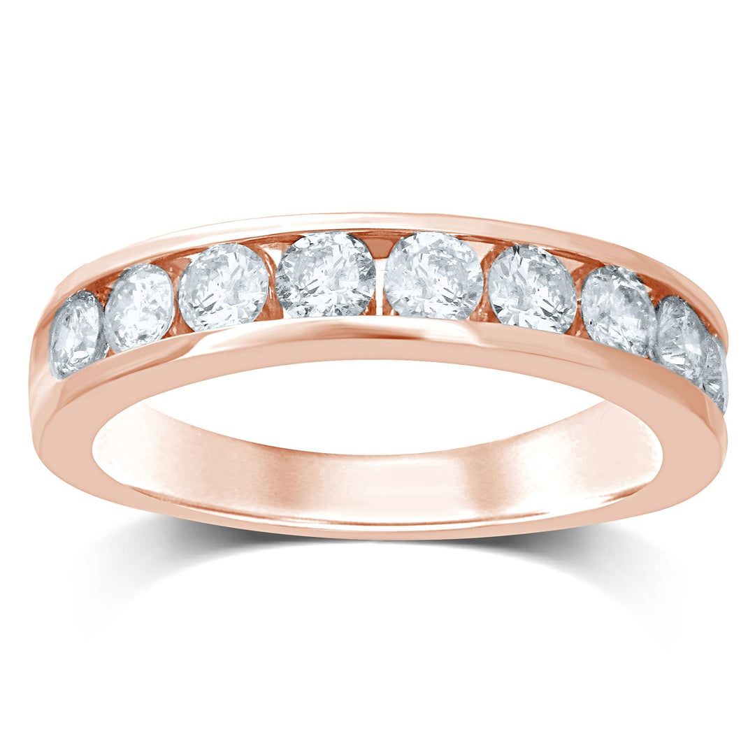 14K 0.16CT Diamond Band (9 Diamond Stones)