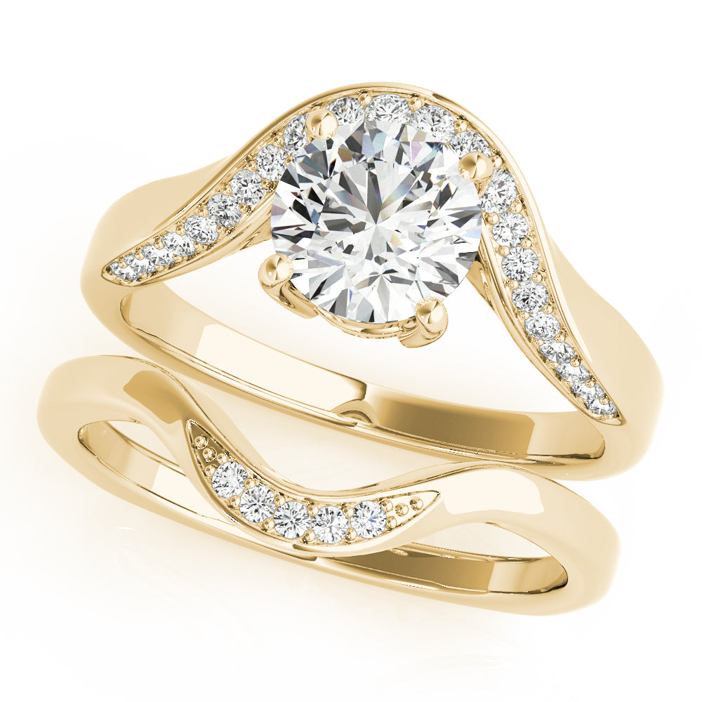 14K Yellow Gold Diamond Engagement Ring 5/8 ctw