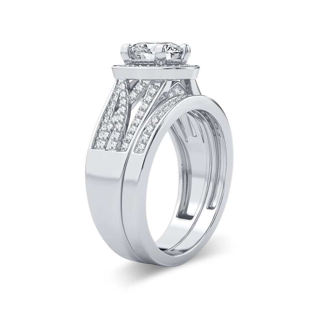 Sparkling 14k White Gold 1.45CT Lab Diamond Ring