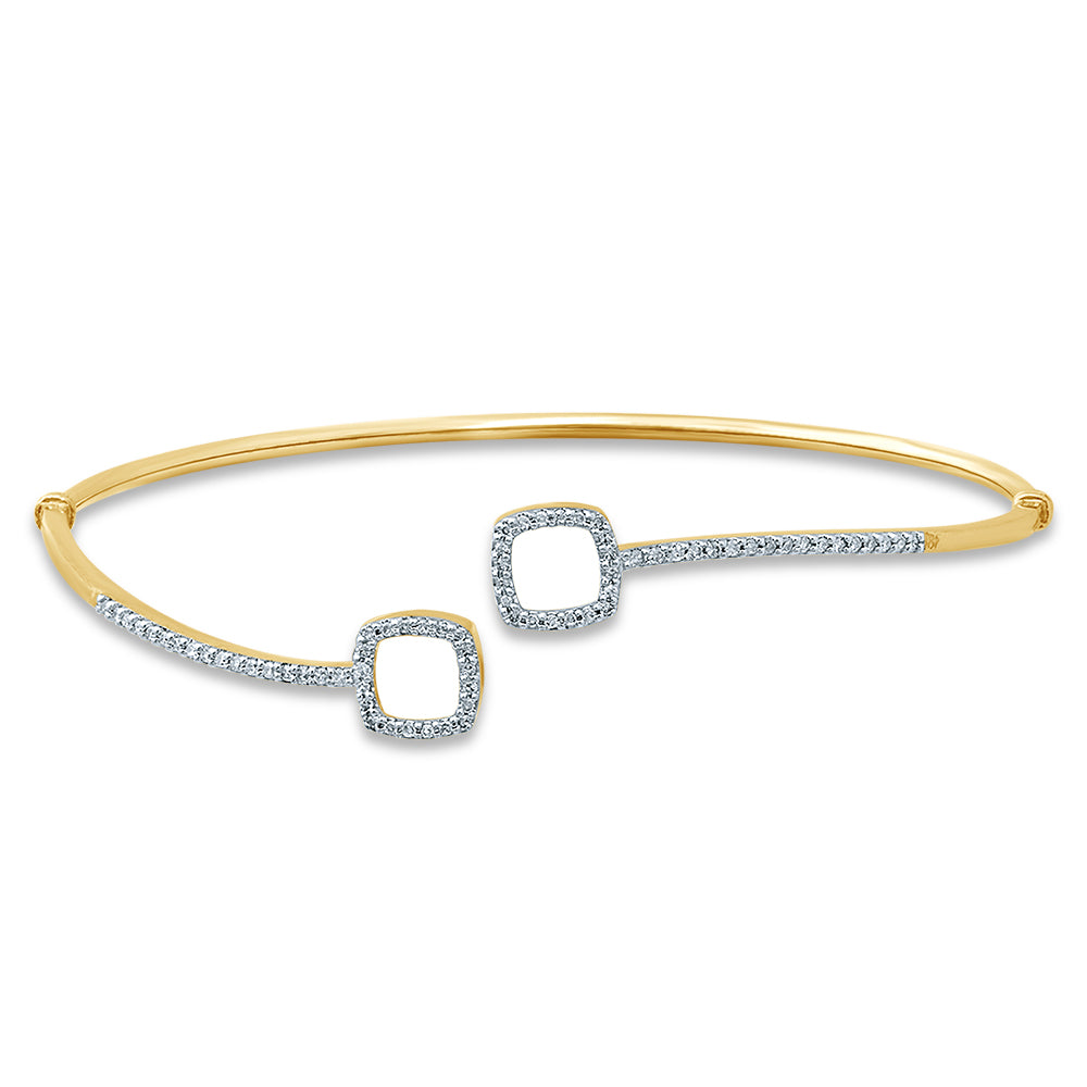 10K 0.25CT Diamond Bangle