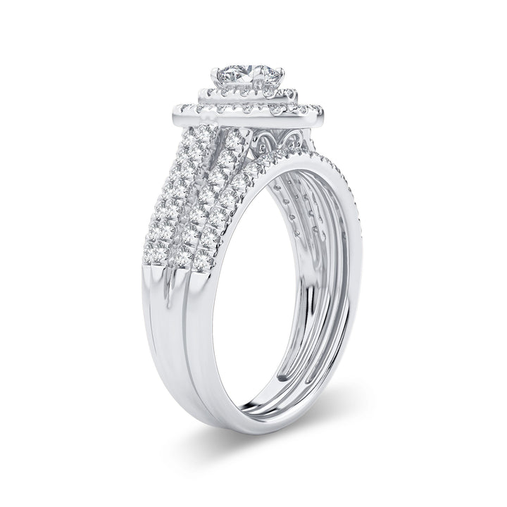 Brilliant 14k White Gold 1ct Lab Diamond Engagement Ring