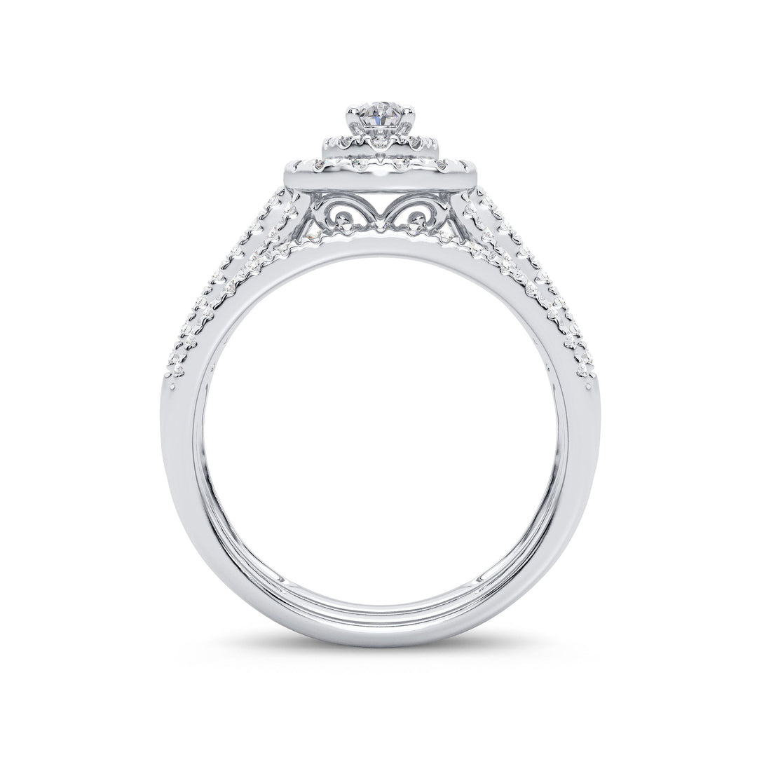 Brilliant 14k White Gold 1ct Lab Diamond Engagement Ring