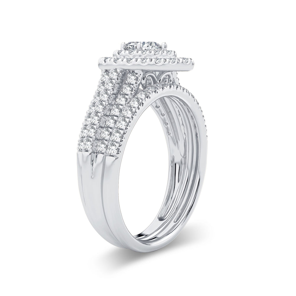 Refined 14k White Gold Certified Lab Diamond Engagement Ring