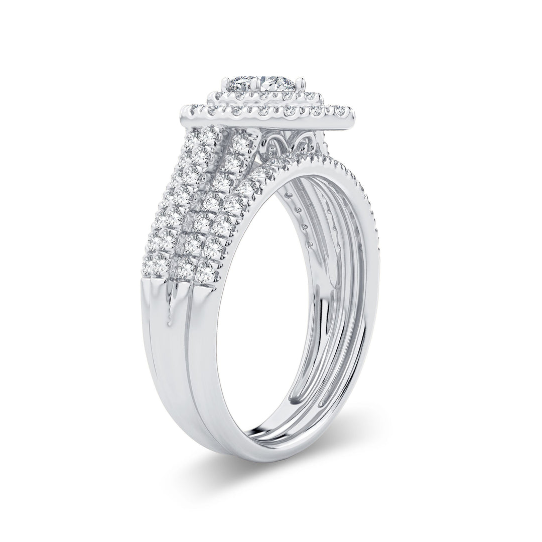 Refined 14k White Gold Certified Lab Diamond Engagement Ring