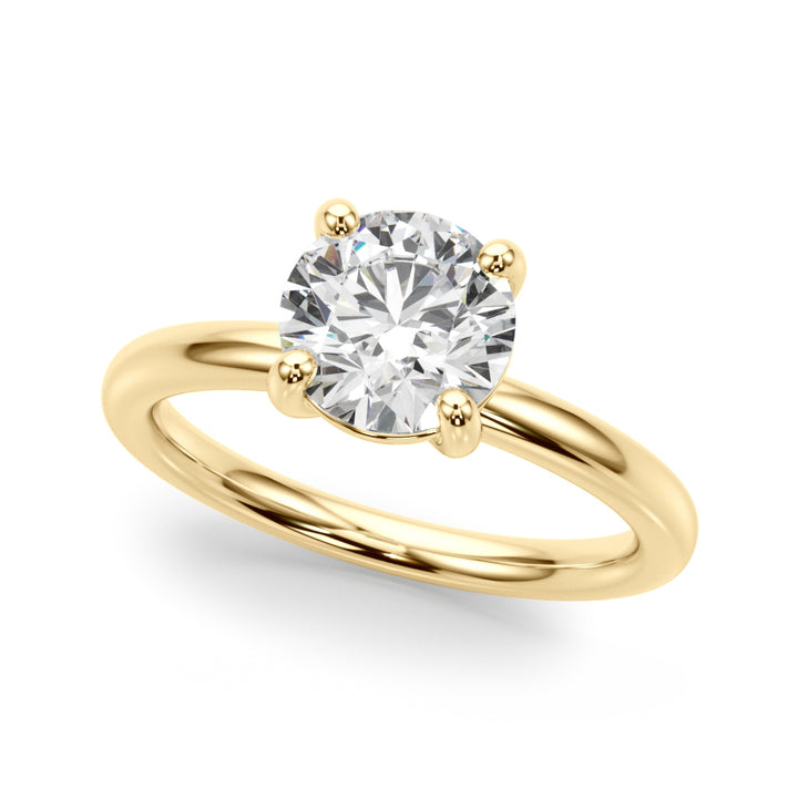 1 CT Lab Diamond 18K Yellow Gold Solitaire