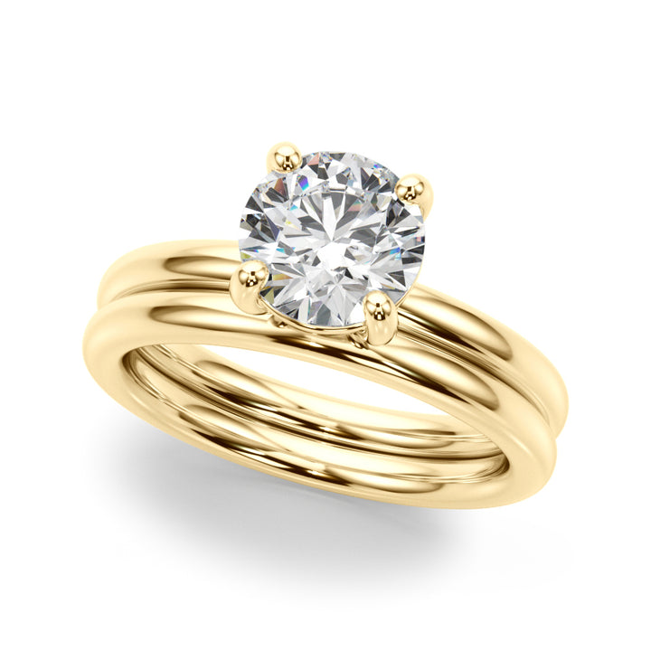 1 CT Lab Diamond 18K Yellow Gold Solitaire