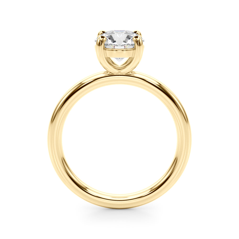 1 CT Lab Diamond 18K Yellow Gold Solitaire