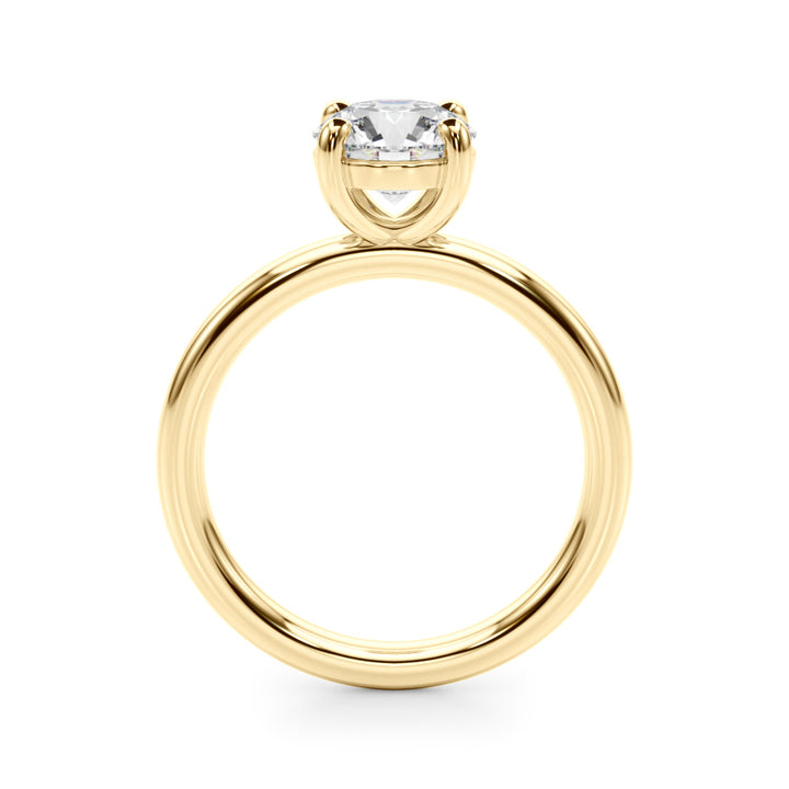 1 CT Lab Diamond 18K Yellow Gold Solitaire