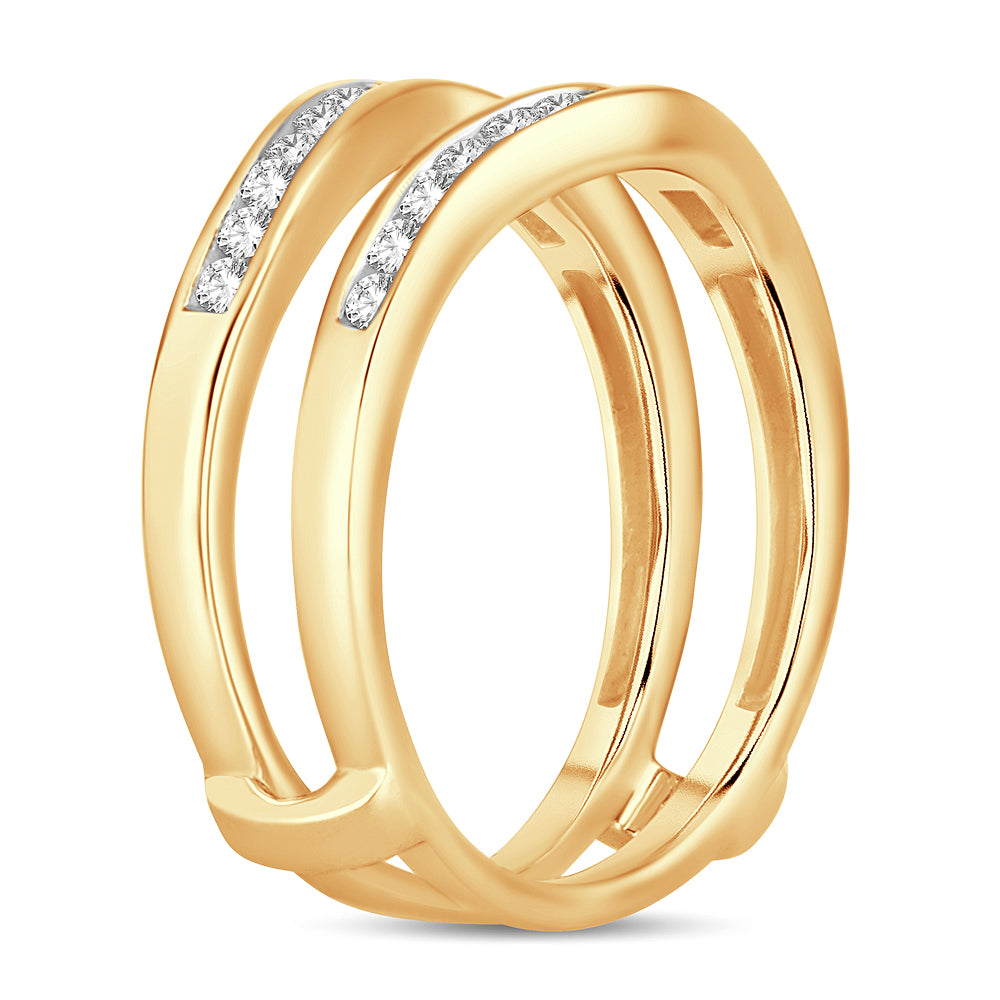 14K Yellow Gold Lab Diamond Ring Guard Enhancer