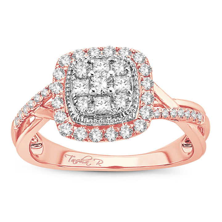 Romantic 14k Rose Gold Lab Diamond Engagement Ring (0.51CT)