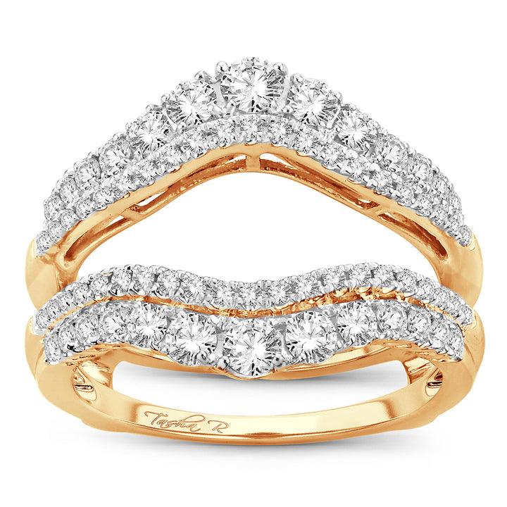14K Yellow Gold 1CT Lab Diamond Ring Guard Enhancer