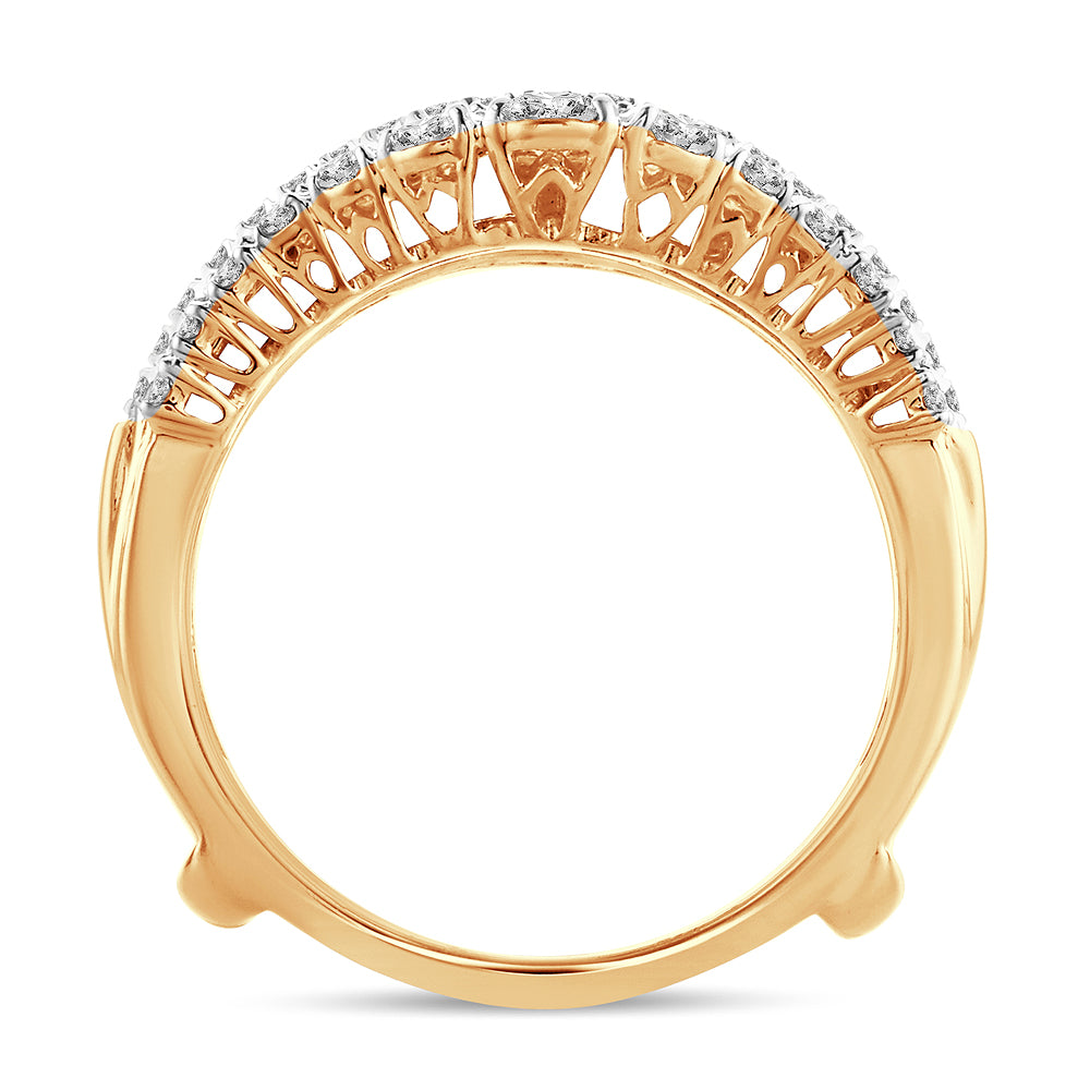14K Yellow Gold 1CT Lab Diamond Ring Guard Enhancer