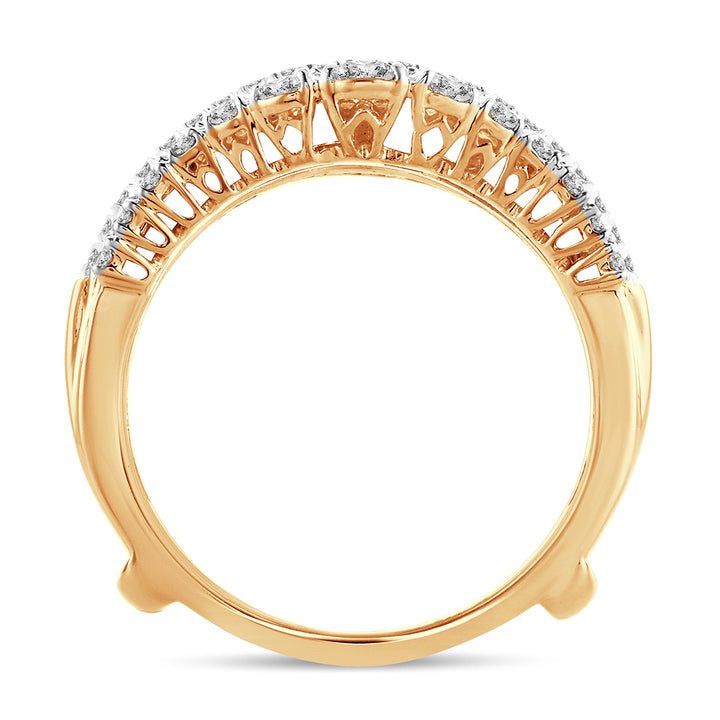 14K Yellow Gold 1CT Lab Diamond Ring Guard Enhancer