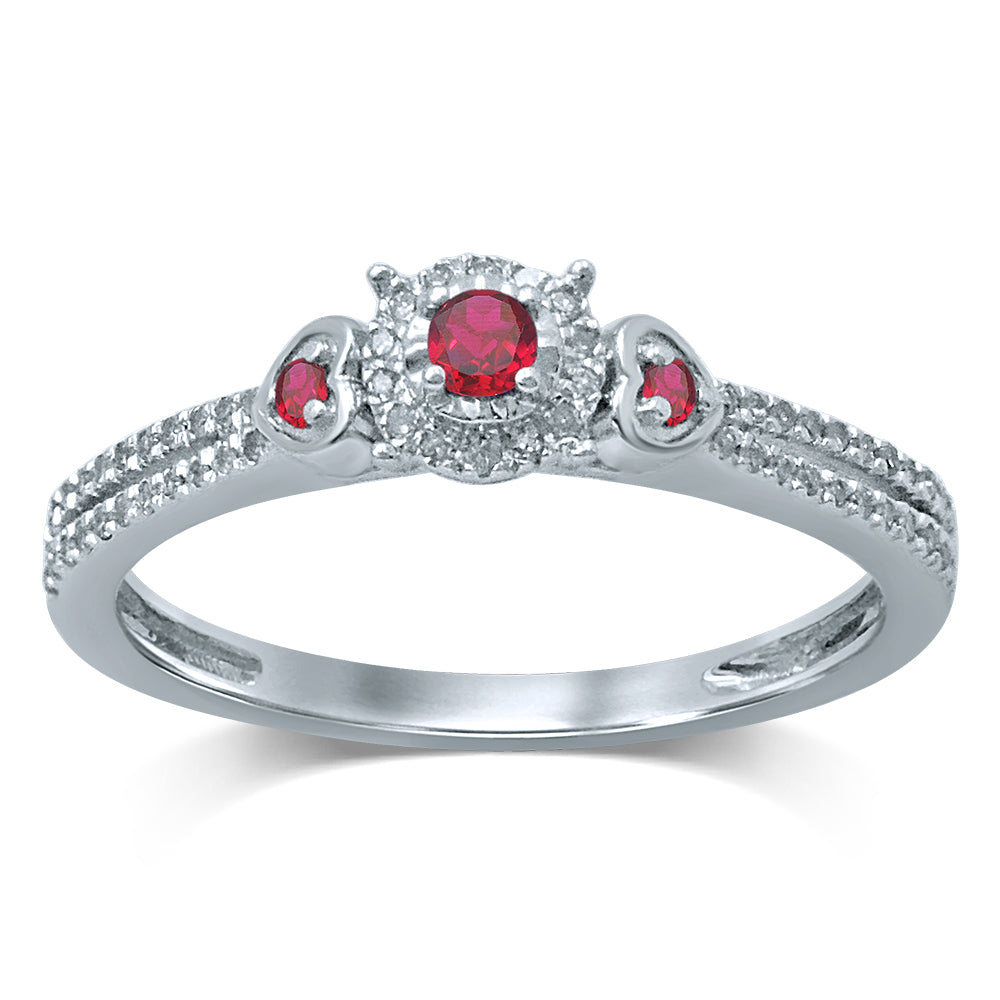 14K RUBY Diamond RING