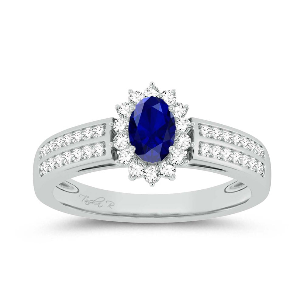 14K 0.25ct Diamond Sapphire Ring