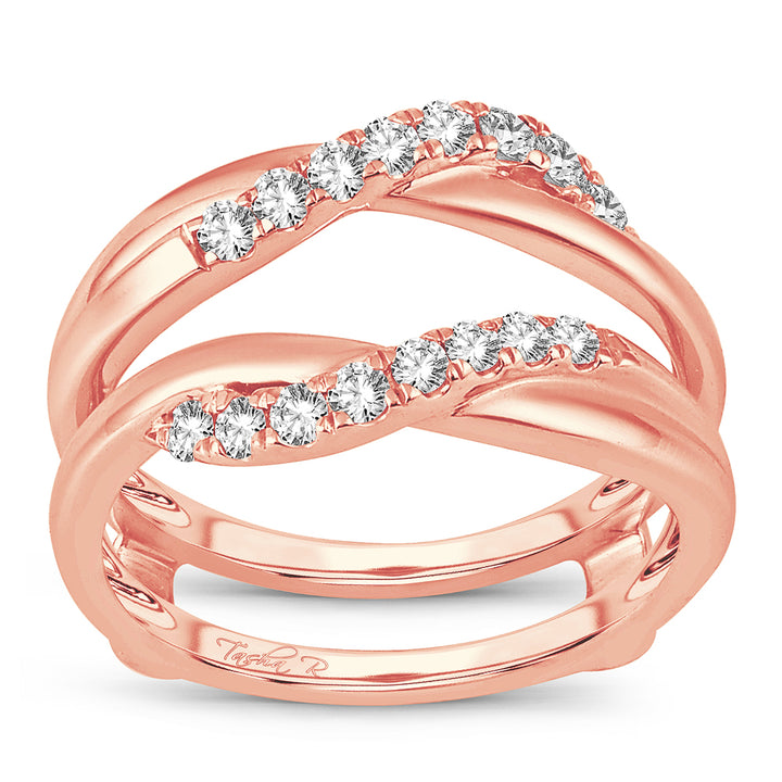 14k White Gold Lab Diamond Ring Guard Enhancer