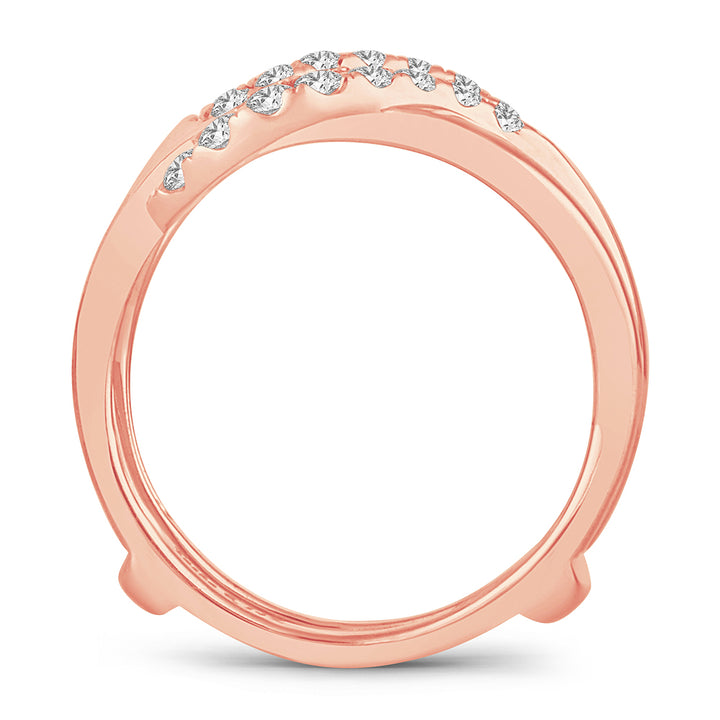 14k White Gold Lab Diamond Ring Guard Enhancer