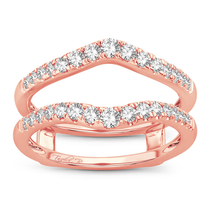 14K Rose Gold 0.50CT Lab Diamond Ring Guard Enhancer