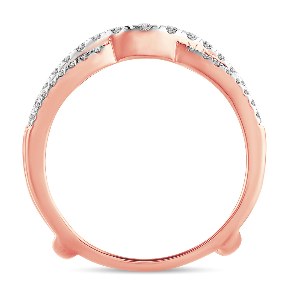 14k Rose Gold Lab Diamond Ring Guard Enhancer